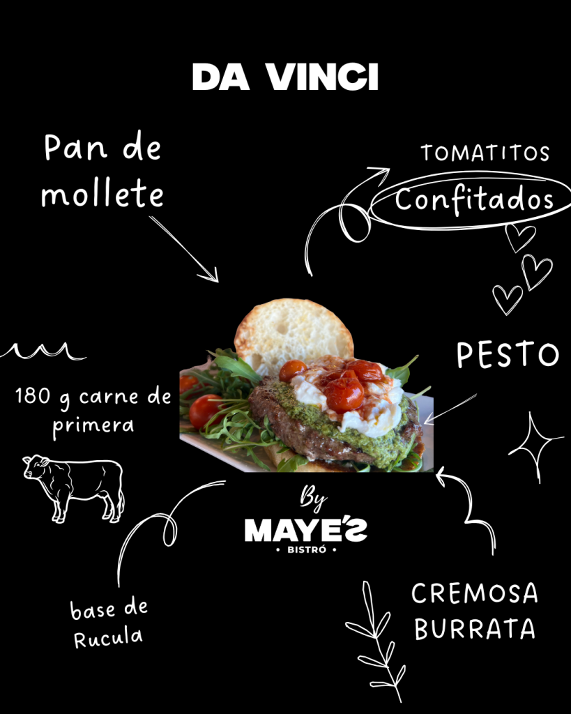 Hamburguesa Davinci Mayes Bistró